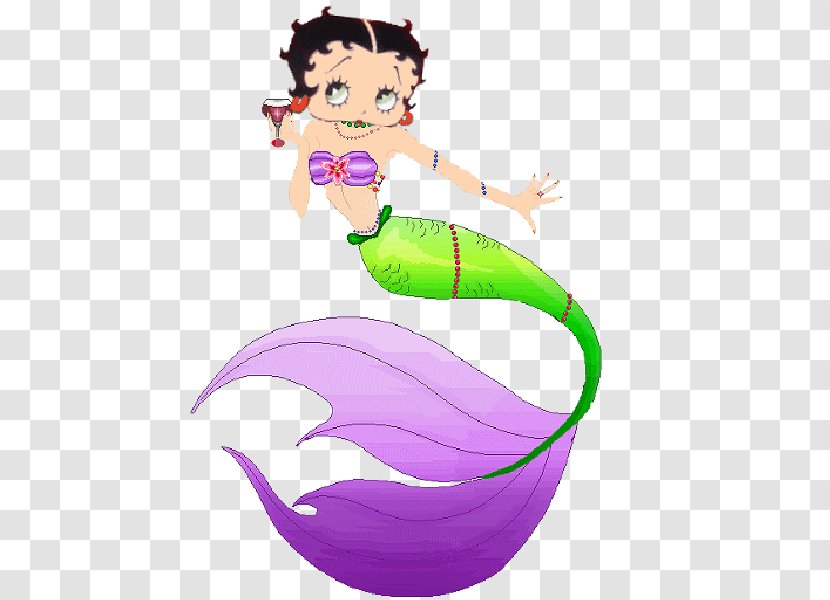 Betty Boop Mermaid Illustration Image Clip Art - Silhouette Transparent PNG