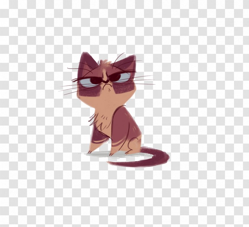 Snowshoe Cat Kitten Drawing Cuteness Grumpy - Pink - Angry Transparent PNG