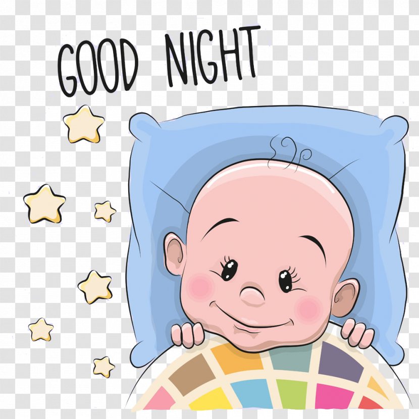 Infant Sleep Cartoon Illustration - Flower - Baby Transparent PNG
