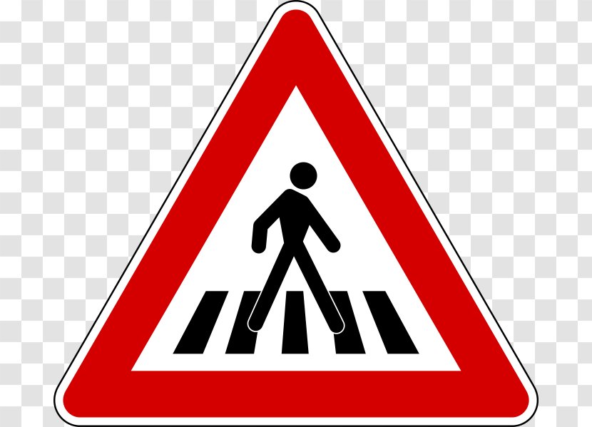 Traffic Sign Pedestrian Crossing Road - Area Transparent PNG