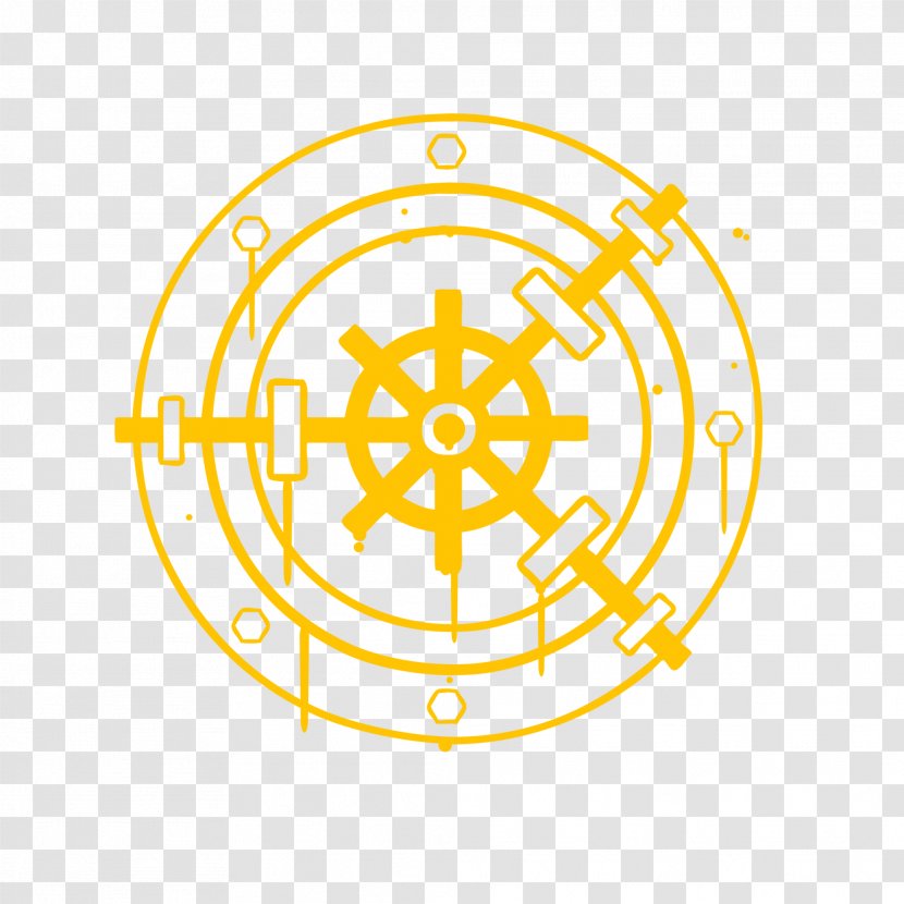 Machine Embroidery Ship's Wheel Noble Eightfold Path Appliqué - Dharmachakra - Competition Event Transparent PNG