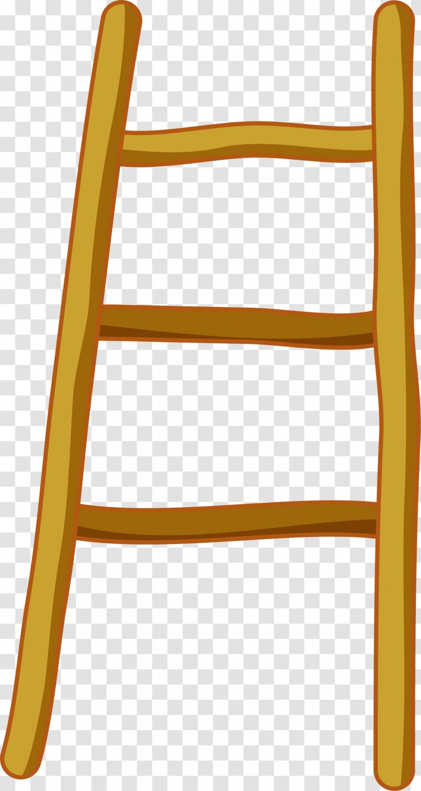 Cartoon Drawing Animation - Area - Yellow Ladder Transparent PNG
