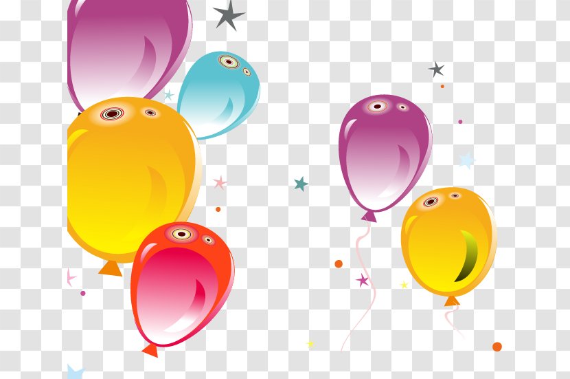 Cartoon Drawing Clip Art - Pink - Hand Colored Balloons Transparent PNG
