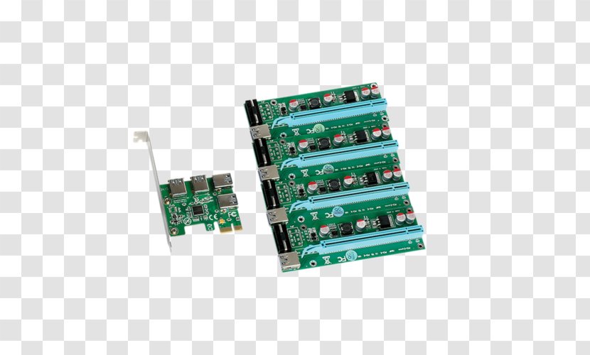 Microcontroller Graphics Cards & Video Adapters Network PCI Express Riser Card - Electronics Accessory Transparent PNG