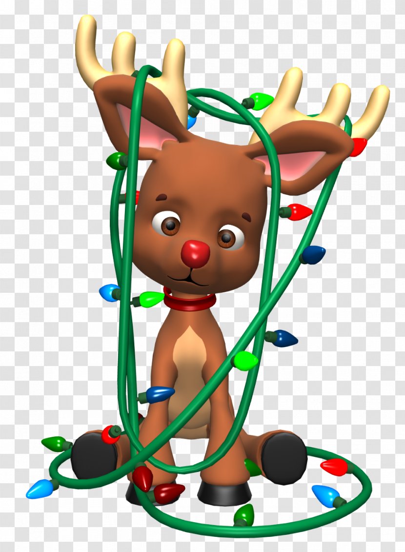 Rudolph Reindeer Santa Claus Animation - Christmas Transparent PNG