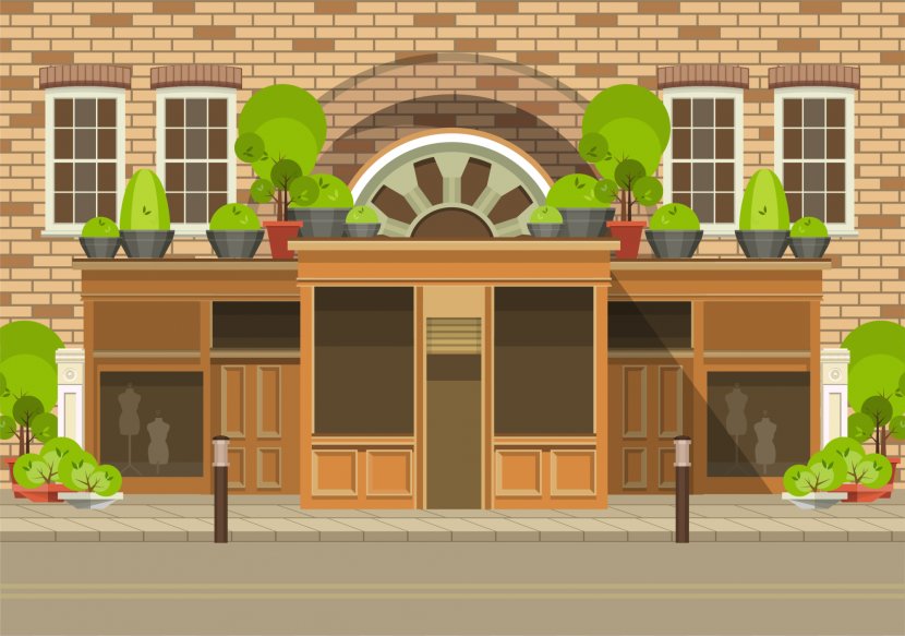 Cafe Building Storey Drawing - Royaltyfree - Coffee House Transparent PNG