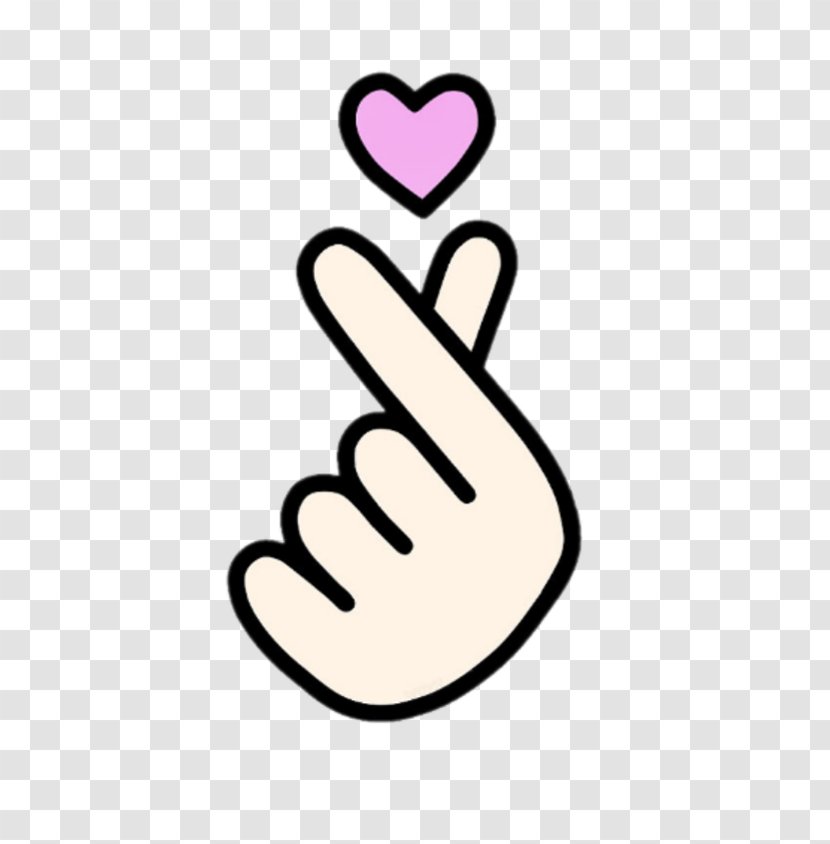 Hand Heart Finger 손가락 하트 BTS - Cartoon Transparent PNG