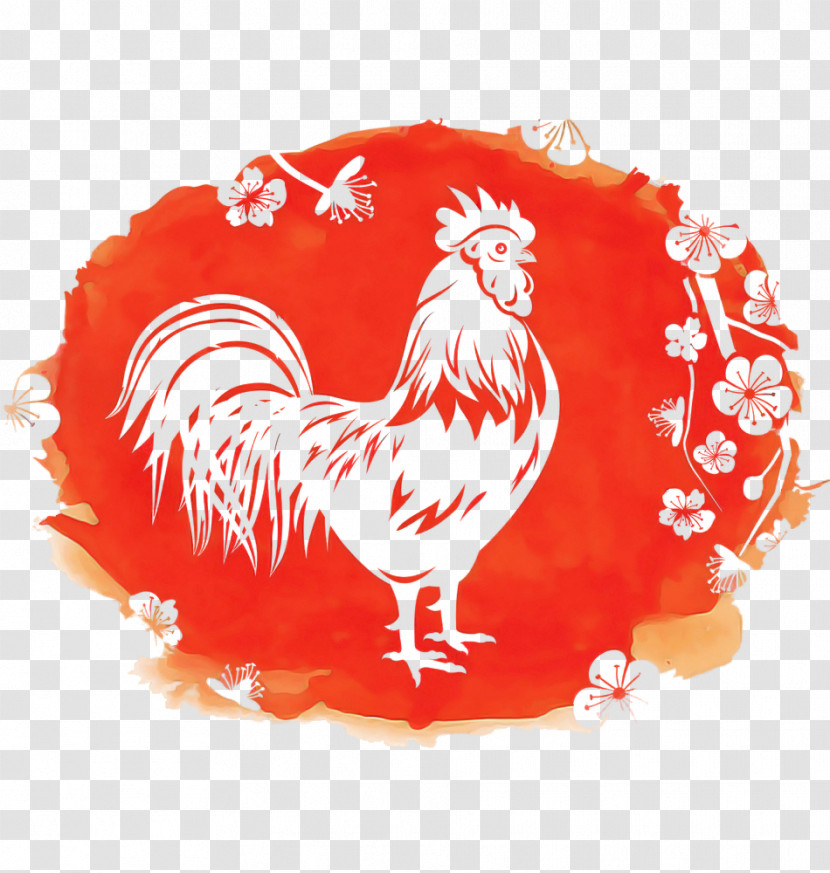 Chicken Red Rooster Bird Poultry Transparent PNG