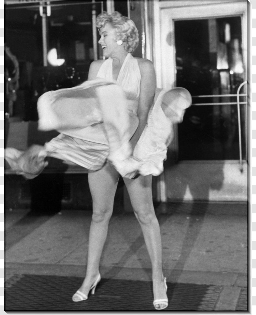 White Dress Of Marilyn Monroe 1950s Film Actor - Frame Transparent PNG