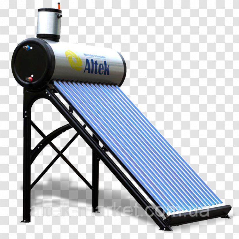 Solar Thermal Collector Гелиосистема Altek-Юг Hot Water Dispenser Storage Heater - Price - Street Market Transparent PNG