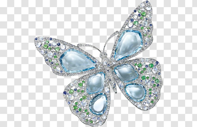 Butterfly Brooch Crystal Jewellery Diamond - Fashion Accessory Transparent PNG