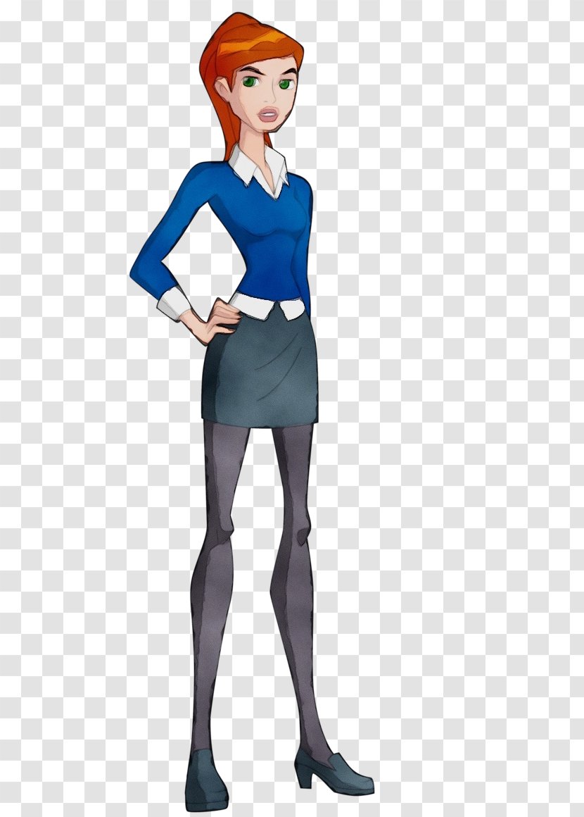 Watercolor Cartoon - Flight Attendant - Uniform Transparent PNG