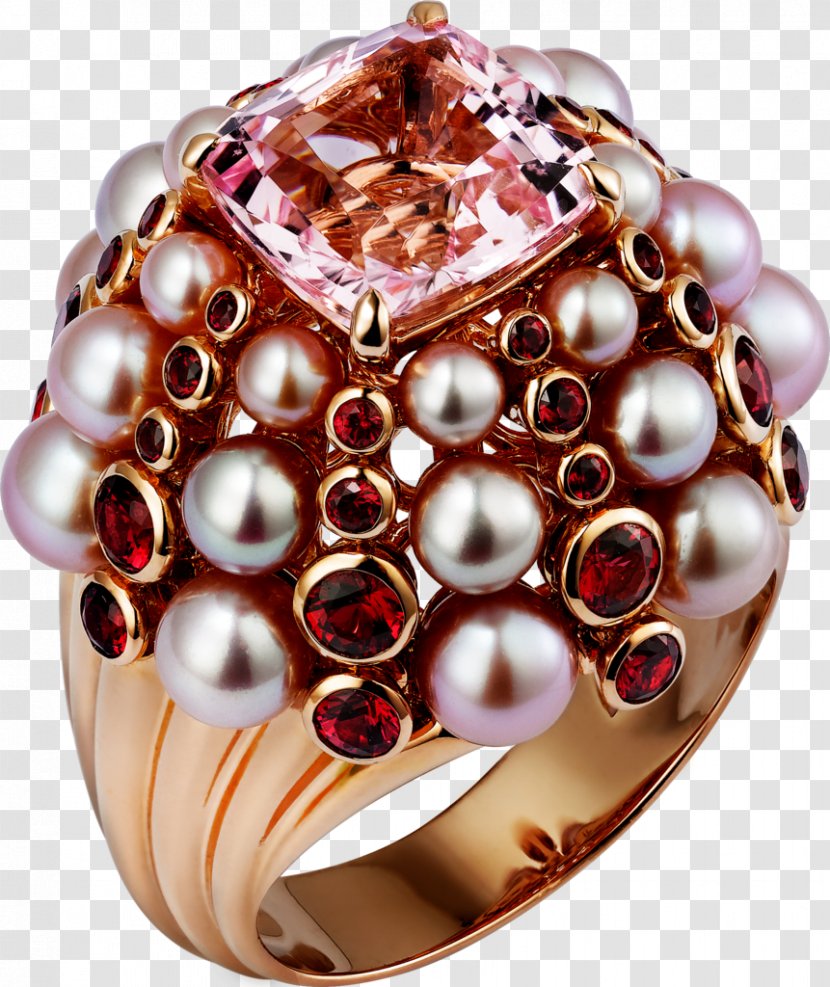 Pearl Cartier Paris Ring Jewellery - Metal - Cultured Freshwater Pearls Transparent PNG