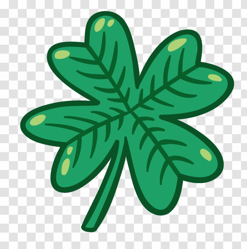 Four-leaf Clover Green Luck - Grass - Painted Transparent PNG