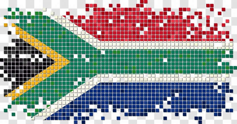 Flag Of South Africa Illustration - African Pixel Vector Transparent PNG