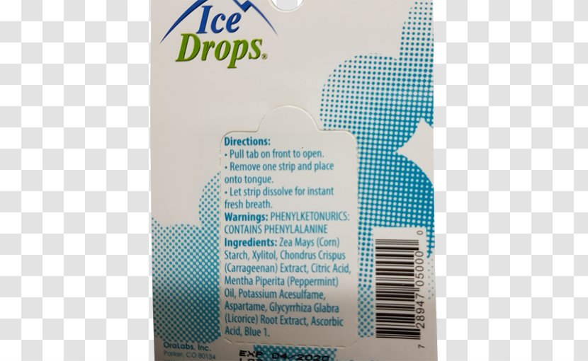 Breath Spray Brand Drop Milliliter Liquid - Ice - Drops Transparent PNG