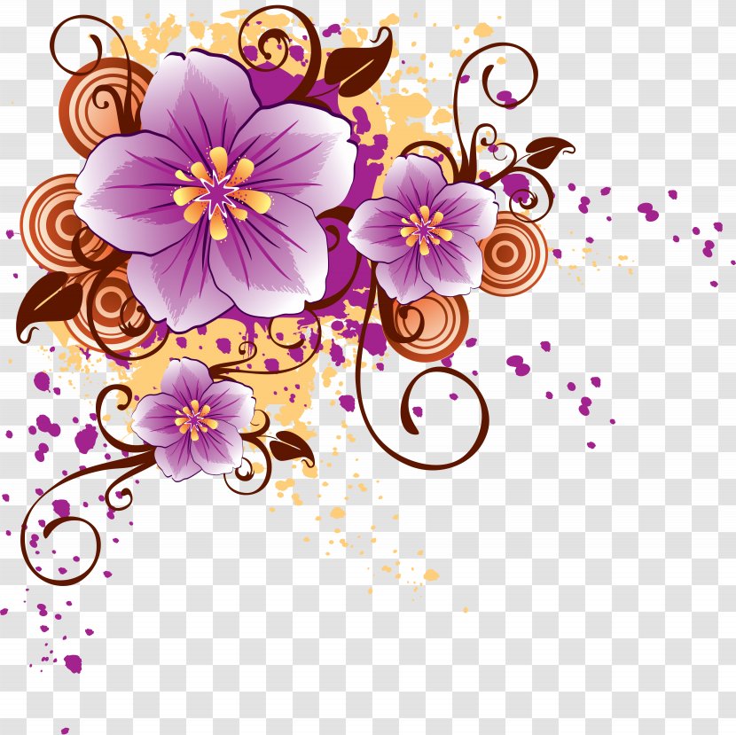 Desktop Wallpaper Flower Clip Art - Violet - Apricot Transparent PNG