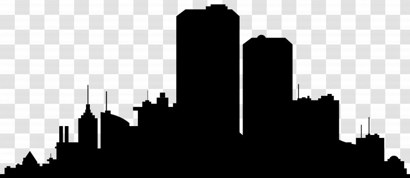 New York City Skyline Silhouette Clip Art - Black And White - CITY Transparent PNG