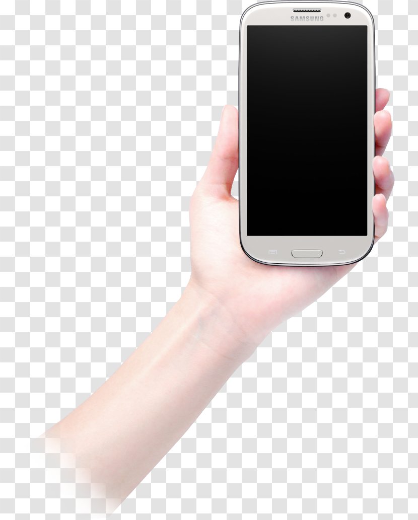 Feature Phone Smartphone Telephone Icon - Electronic Device - Hand And Cell Transparent PNG