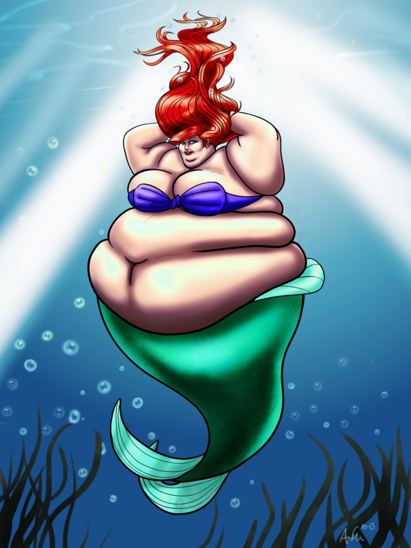 Ariel Fat Mermaid Disney Princess DeviantArt - Tree Transparent PNG