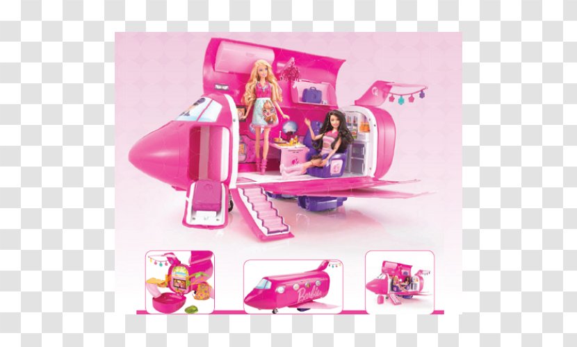 Barbie Airplane Amazon.com Toy Doll - Pink Transparent PNG
