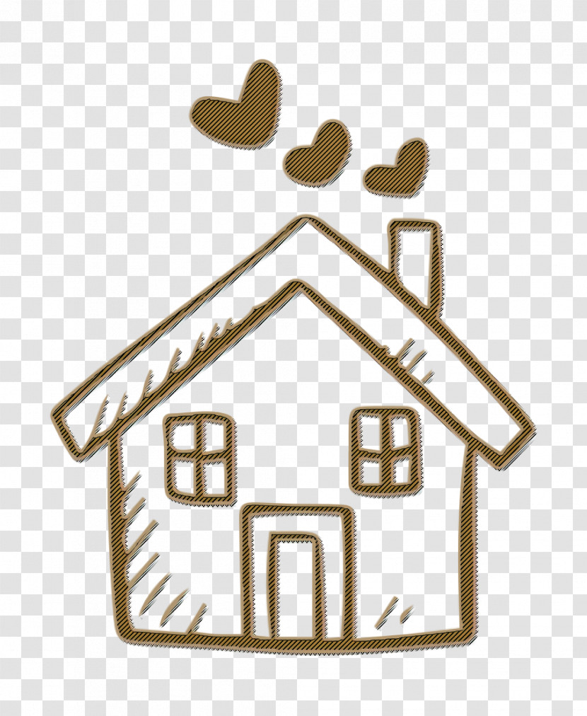 Buildings Icon Hand Drawn Love Elements Icon House Icon Transparent PNG