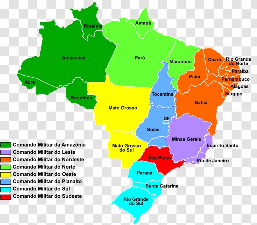 Regions Of Brazil World Map North Region, City - Brasil Transparent PNG