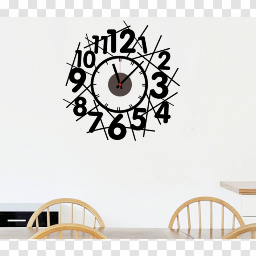 Wall Decal Art Deco Clock Vinyl Group Transparent PNG