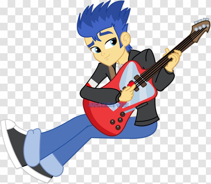 Flash Sentry Electric Guitar Rainbow Dash Acoustic - My Little Pony Equestria Girls Legend Of Everfree Transparent PNG