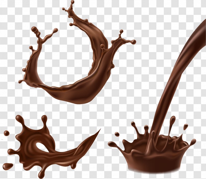 Coffee Chocolate Cake Milk Goody - Vector Hand-painted Liquid Transparent PNG
