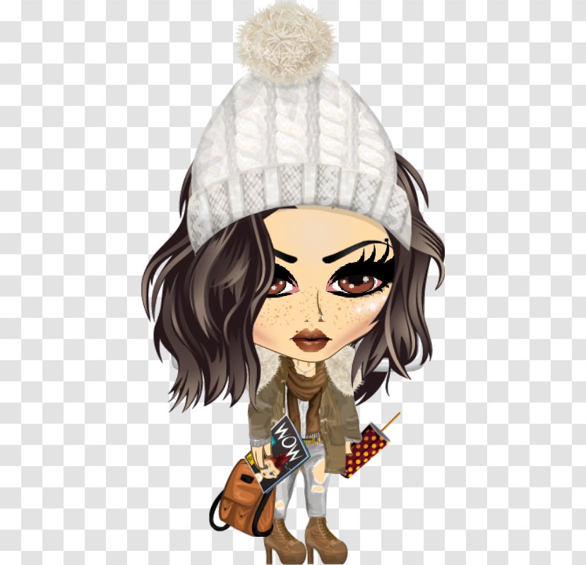 Brown Hair Hat Character - Animated Cartoon Transparent PNG