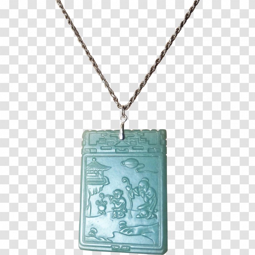 Locket Necklace Turquoise Silver Chain - Jewellery Transparent PNG