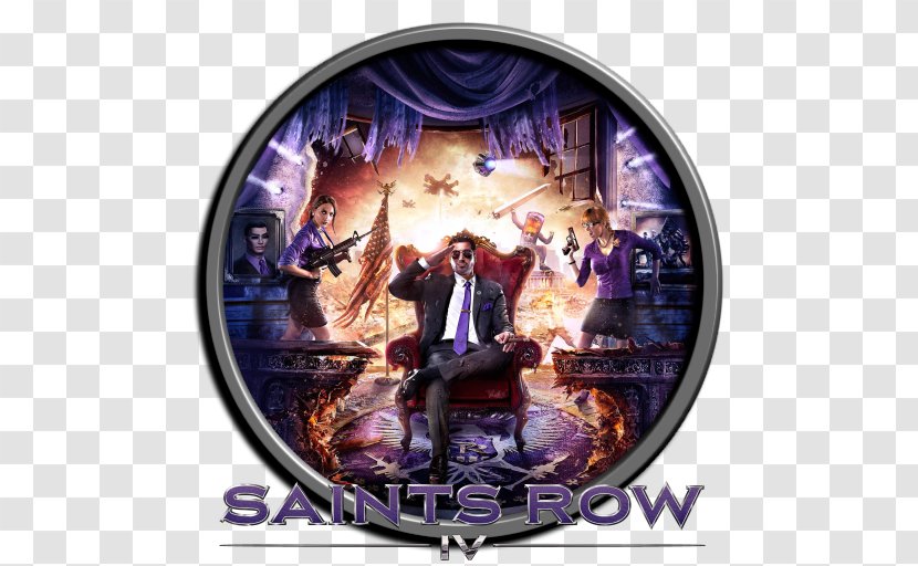 Saints Row IV Row: The Third Xbox 360 PlayStation 3 Video Game - Purple - Open World Transparent PNG
