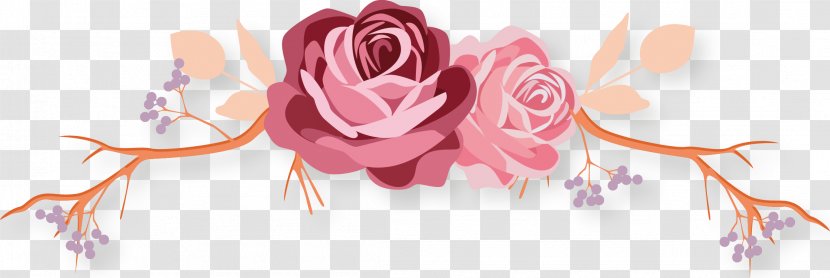 Flower Rose Logo Crown - Peach - Valentines Day Decoration Transparent PNG