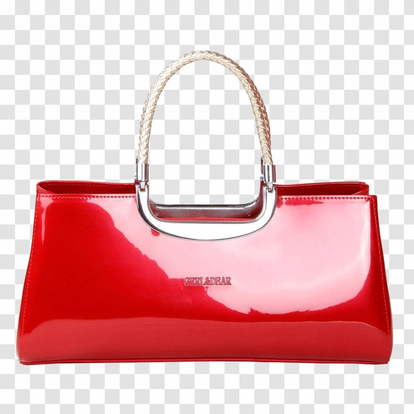 Handbag Leather - Highheeled Footwear - Ms. Liang Pi Red Bag Design Transparent PNG
