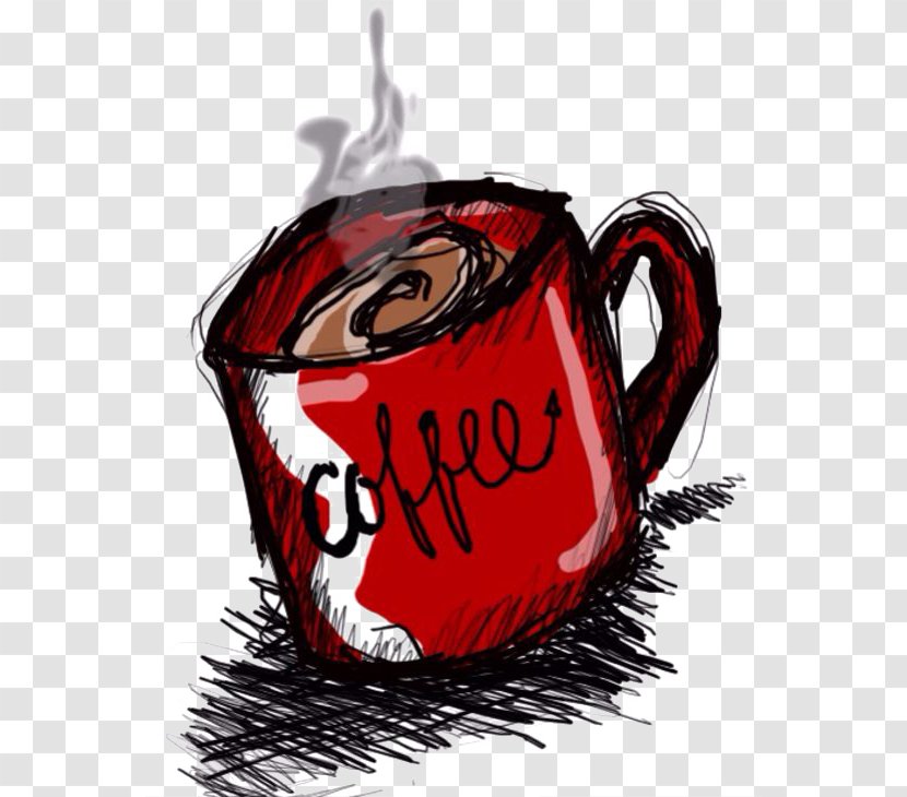 Coffee Cup Tea Cafe Mug - Red Transparent PNG