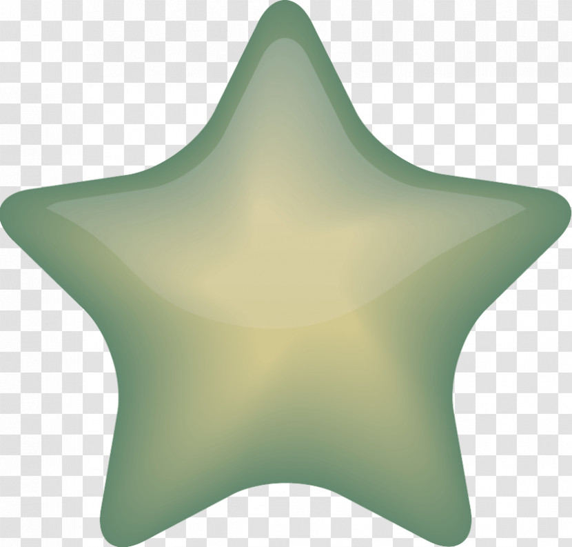 Green Star Yellow Symbol Transparent PNG