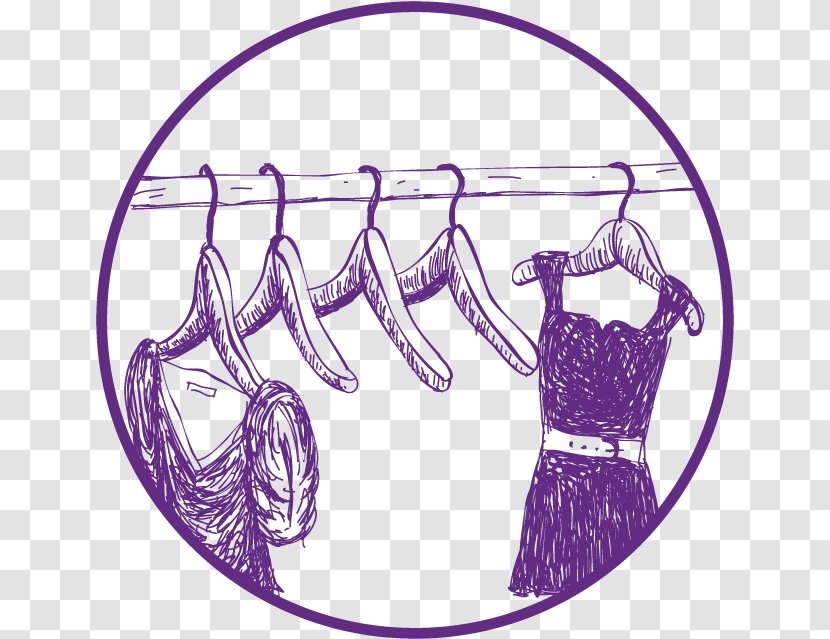 Clip Art Clothes Hanger Clothing Illustration Cartoon - Purple - Skirt Drawing Transparent PNG