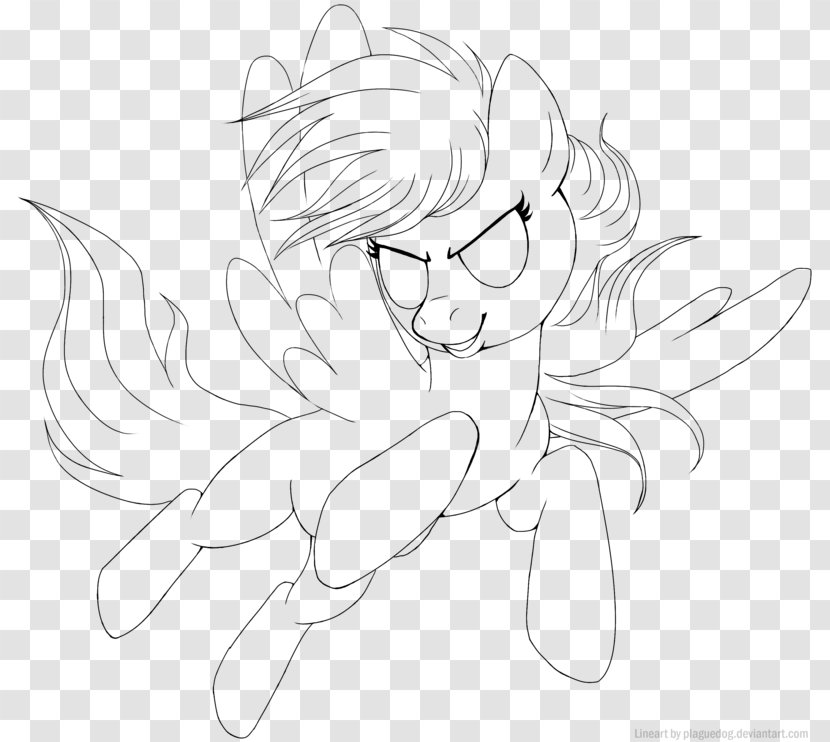 Drawing Line Art DeviantArt Pony - Tree - Pegasus Transparent PNG