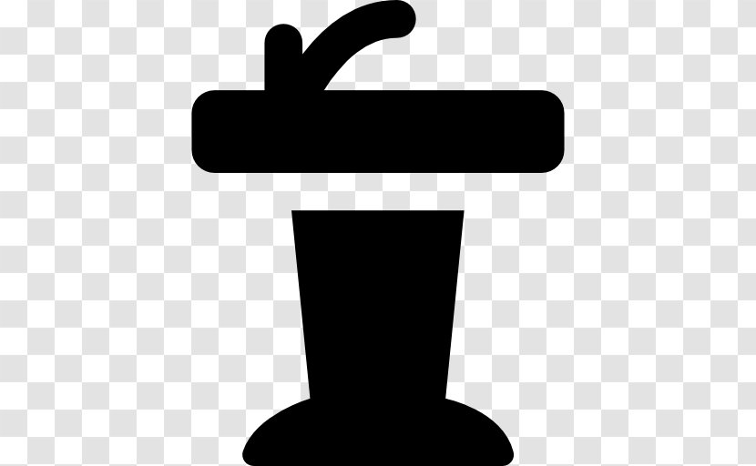 Podium - Black And White - Microphone Transparent PNG