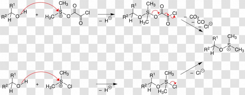 Swern Oxidation Oxalyl Chloride Dimethyl Sulfoxide Sulfide Sulfonium - White - Structural Formula Transparent PNG