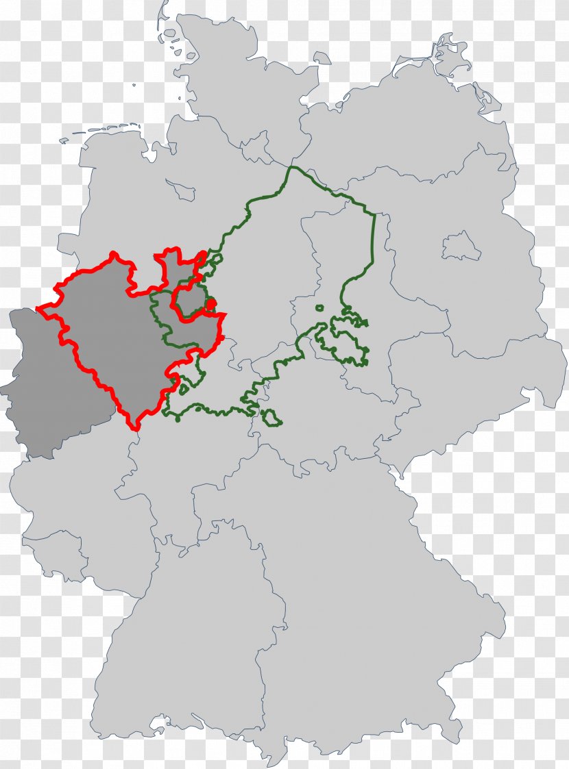 North Rhine-Westphalia States Of Germany Hesse Rhineland-Palatinate Bavaria - Map Transparent PNG