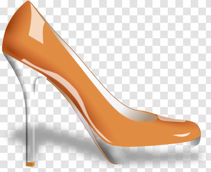 High-heeled Footwear Shoe Sneakers Clip Art - Orange - Vector Shoes Transparent PNG