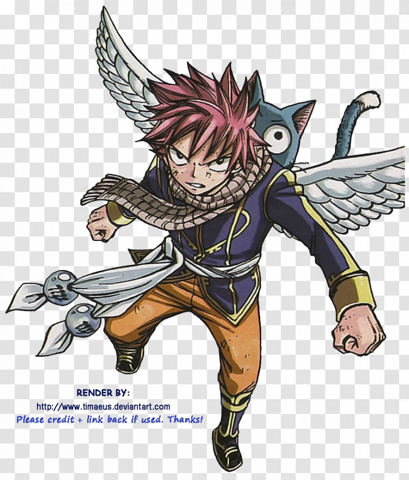 Natsu Dragneel Happy Fairy Tail Drawing Image - Watercolor Transparent PNG