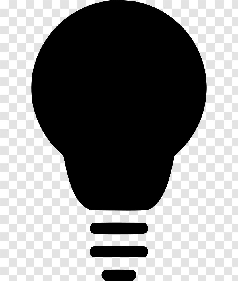 Light Bulb Cartoon - Incandescent - Blackandwhite Compact Fluorescent Lamp Transparent PNG