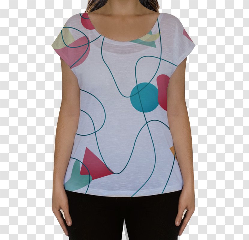 Printed T-shirt Clothing Printing Sleeve - Neck - Geometric Print Transparent PNG