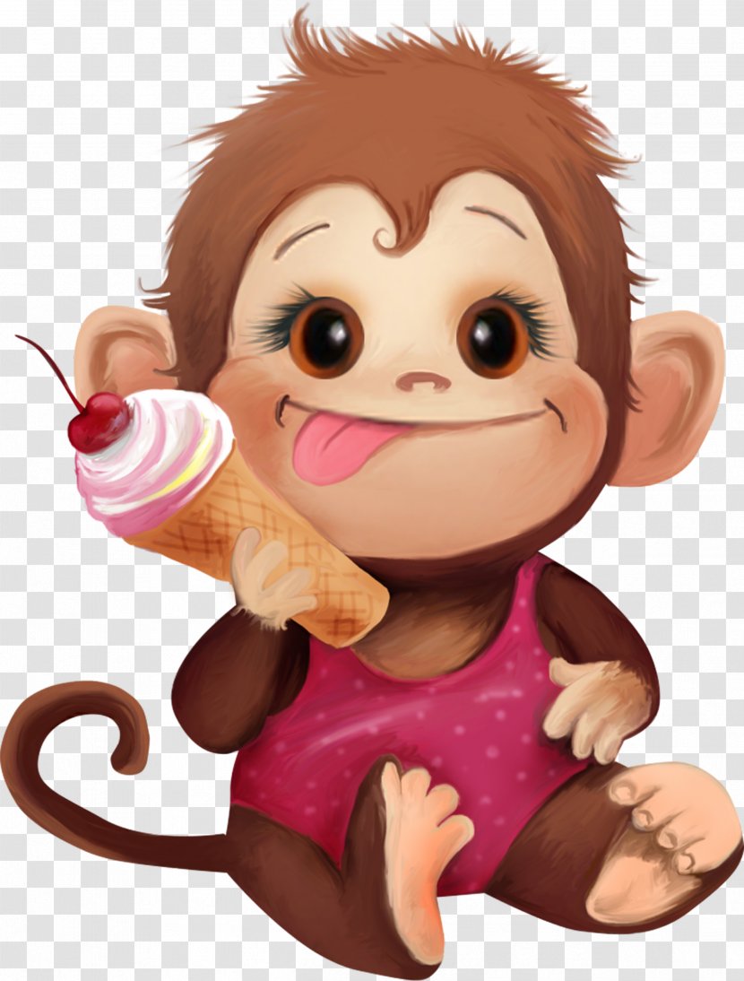 Baby Monkeys Drawing Clip Art - Cuteness - Little Monkey Transparent PNG