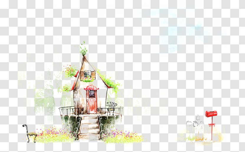 Drawing Wallpaper - Cartoon - Dream Castle Basemap Transparent PNG