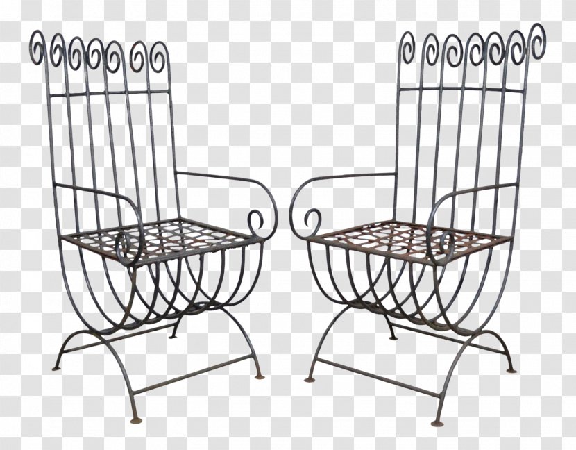 Chair Wrought Iron Table Seat Garden Furniture - Area Transparent PNG