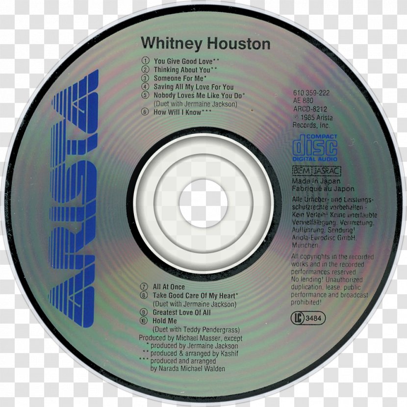 Compact Disc Who's Zoomin' Who? Through The Storm CD Single - Data Storage Device - Whitney Houston Transparent PNG